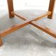 Table à manger ronde extensible vintage en bois