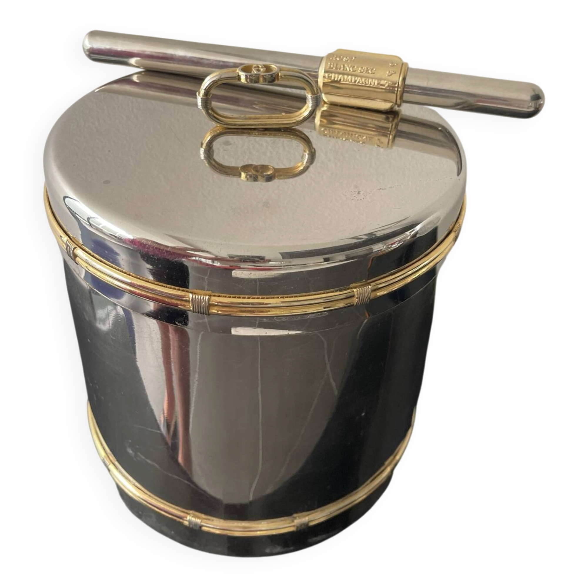 Gucci vintage champagne bucket silver-plated Hollywood Regency