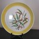 Large ceramic cake dish gien flower decoration jonc vintage 1960