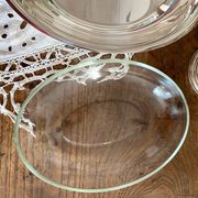 Silver oval serving dish