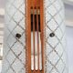 Danish 60s suspension in teak with bulging glass