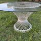 Russell Woodward garden table, fibreglass woven.
