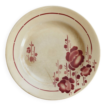 Vintage ironstone plate from Saint-Amand model 211.