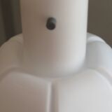 Suspension lamp, white opaline, Glashütte Limburg, Germany 1960