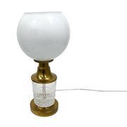AKA Leuchten – Crystal and Brass Table Lamp, Germany, 1970s, Mid-Century Mo