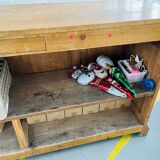 Old pitch pine counter