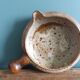 Caquelon signed Jean-Pierre Prud'homme in Puisaye stoneware
