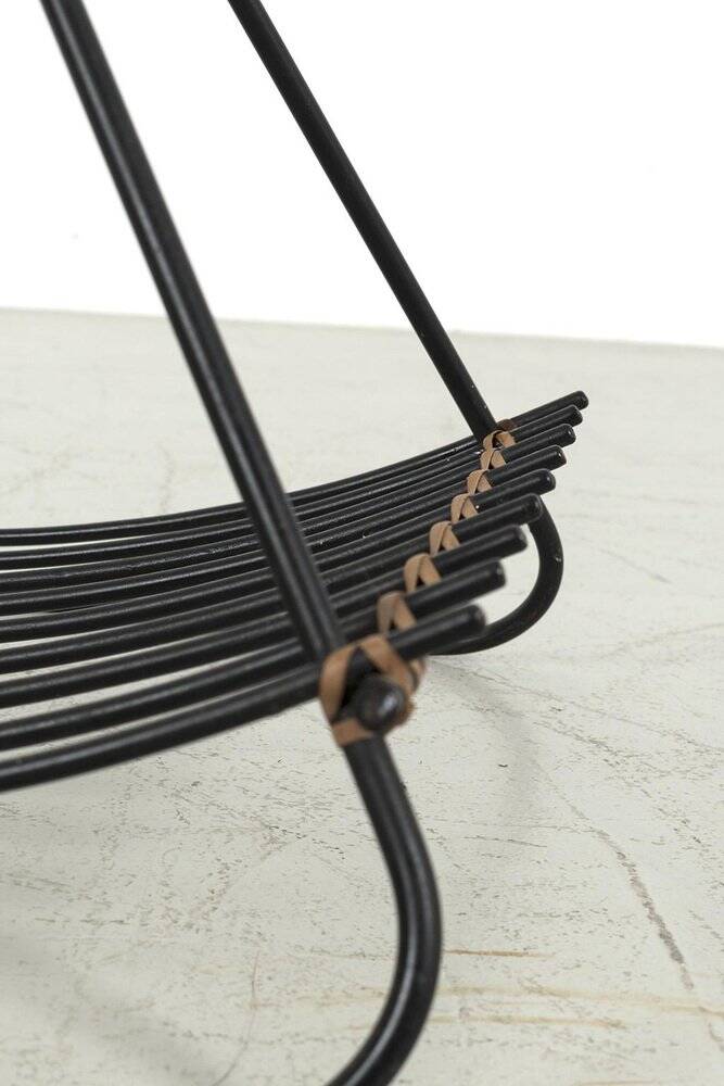 Porte-revues en rotin vintage