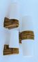 3 ochre porcelain wall sconces from the 1960s (models 6065 and 6080) by Sigvard Bernadotte for Ifö.