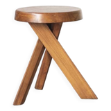 Elm wood stool 'S31' by Pierre Chapo, France, 1974