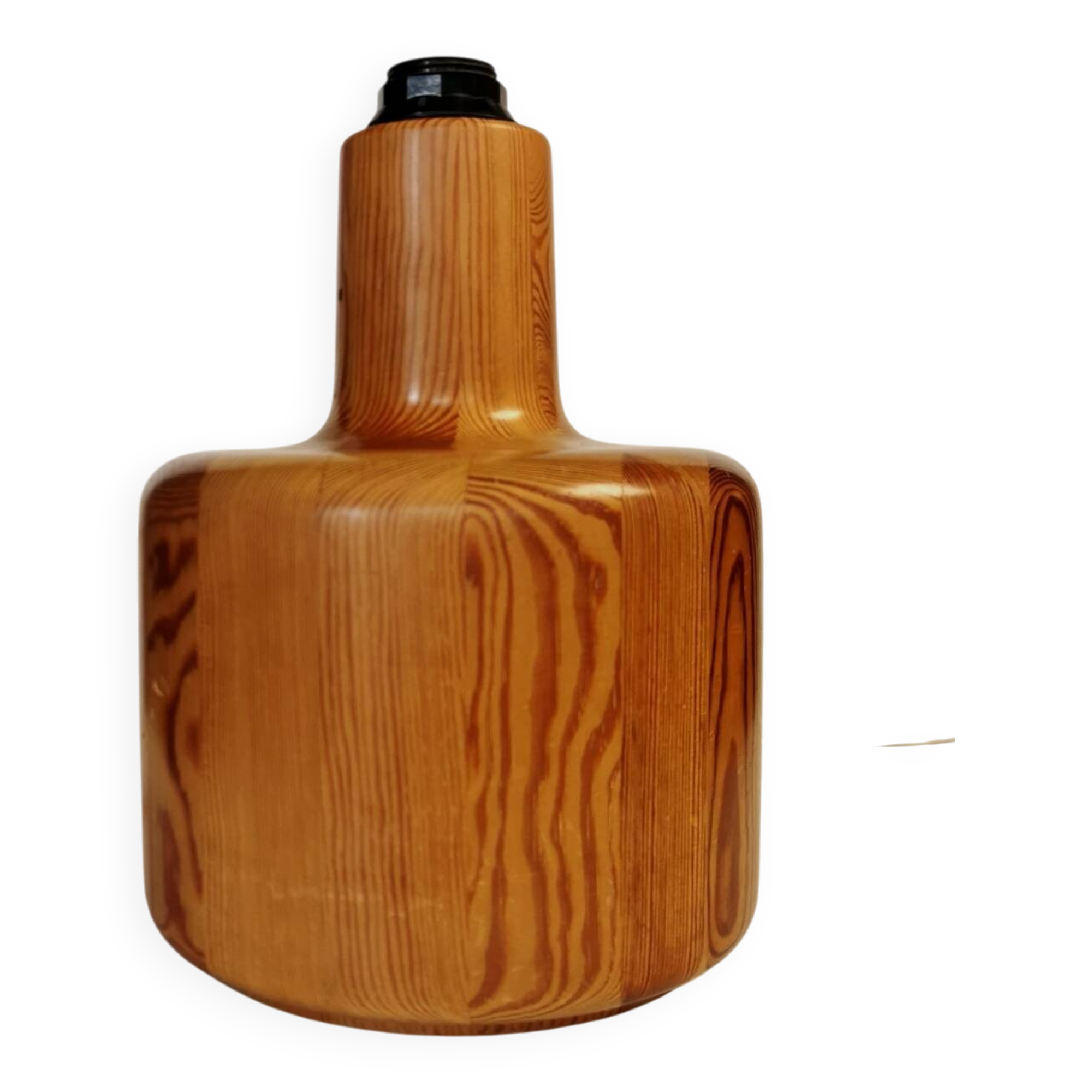 Grand Pied de Lampe Bois tourné Vintage