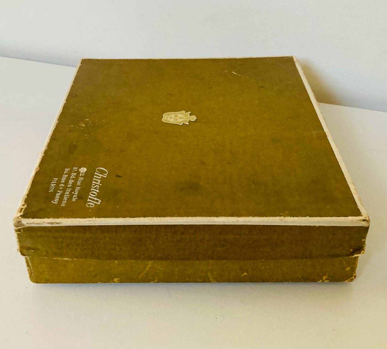 Christofle / galia trays in hallmarked silver metal in their case