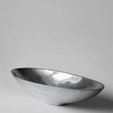 Polished Aluminum Contemporary Large Deep Bowl