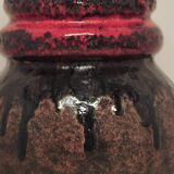 vintage red & brown Fatlava West Germany vase Scheurich