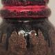 vase vintage rouge et marron Fatlava Allemagne de l'Ouest Scheurich