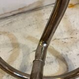 Modernist umbrella stand in chrome tube