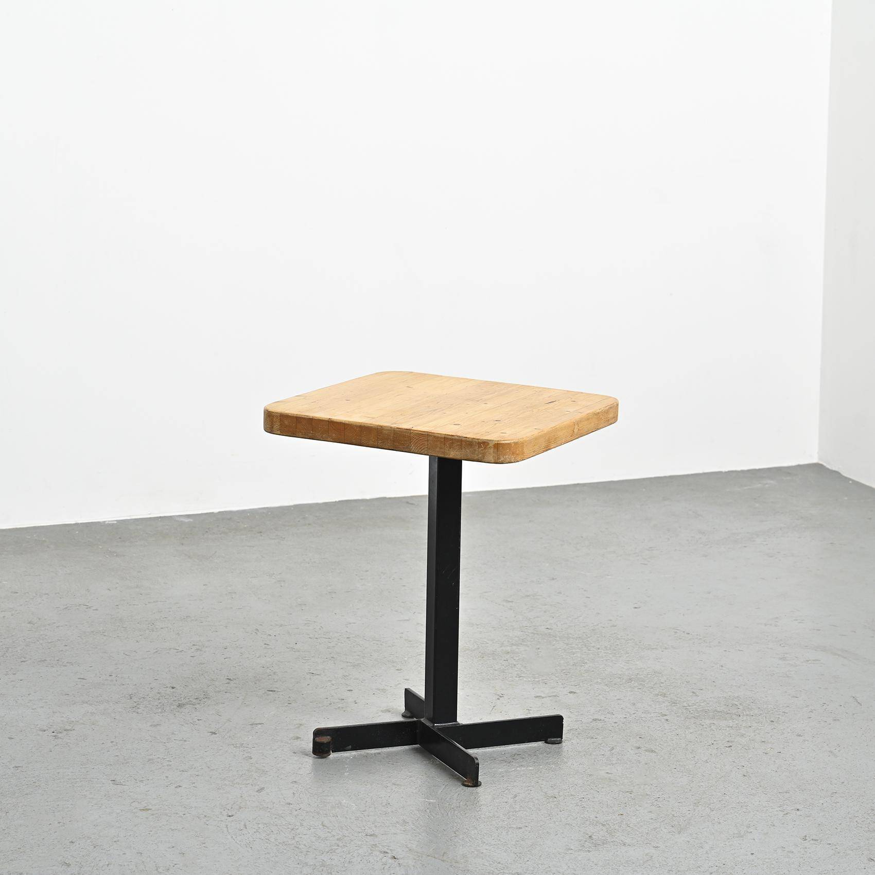 Square table, Charlotte Perriand, Les Arcs 2000, circa 1979.