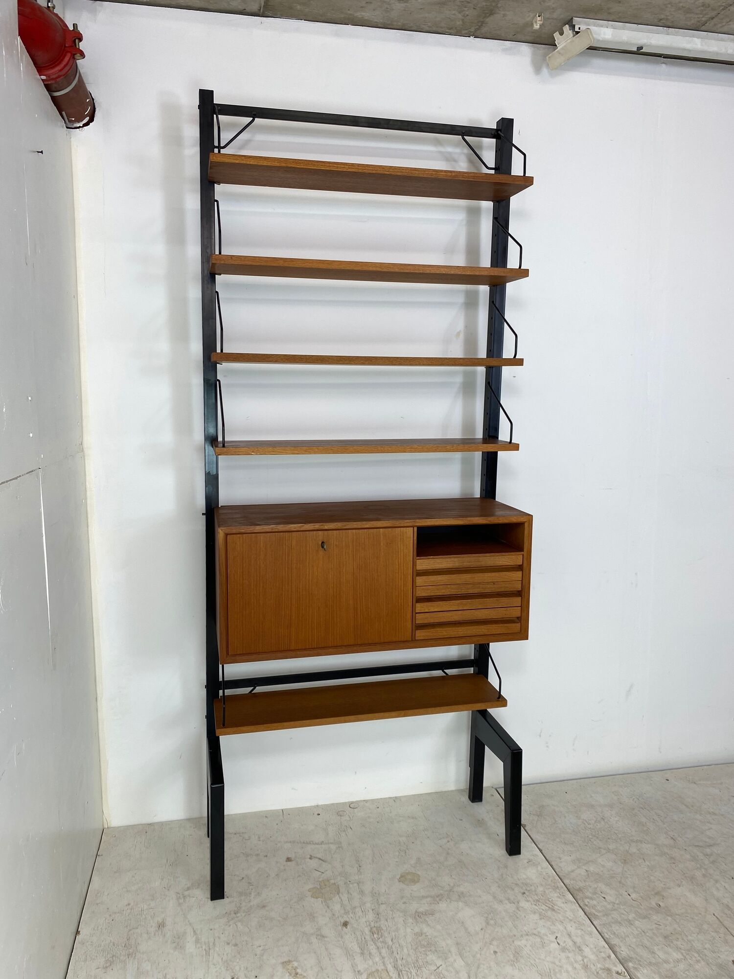 Scandinavian modular wall unit by poul cadovius for cado, 1960s