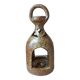 Old candle holder lantern in pyrite sandstone, decorative lantern
