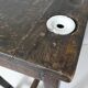 Old children's desk + vintage porcelain inkwell
