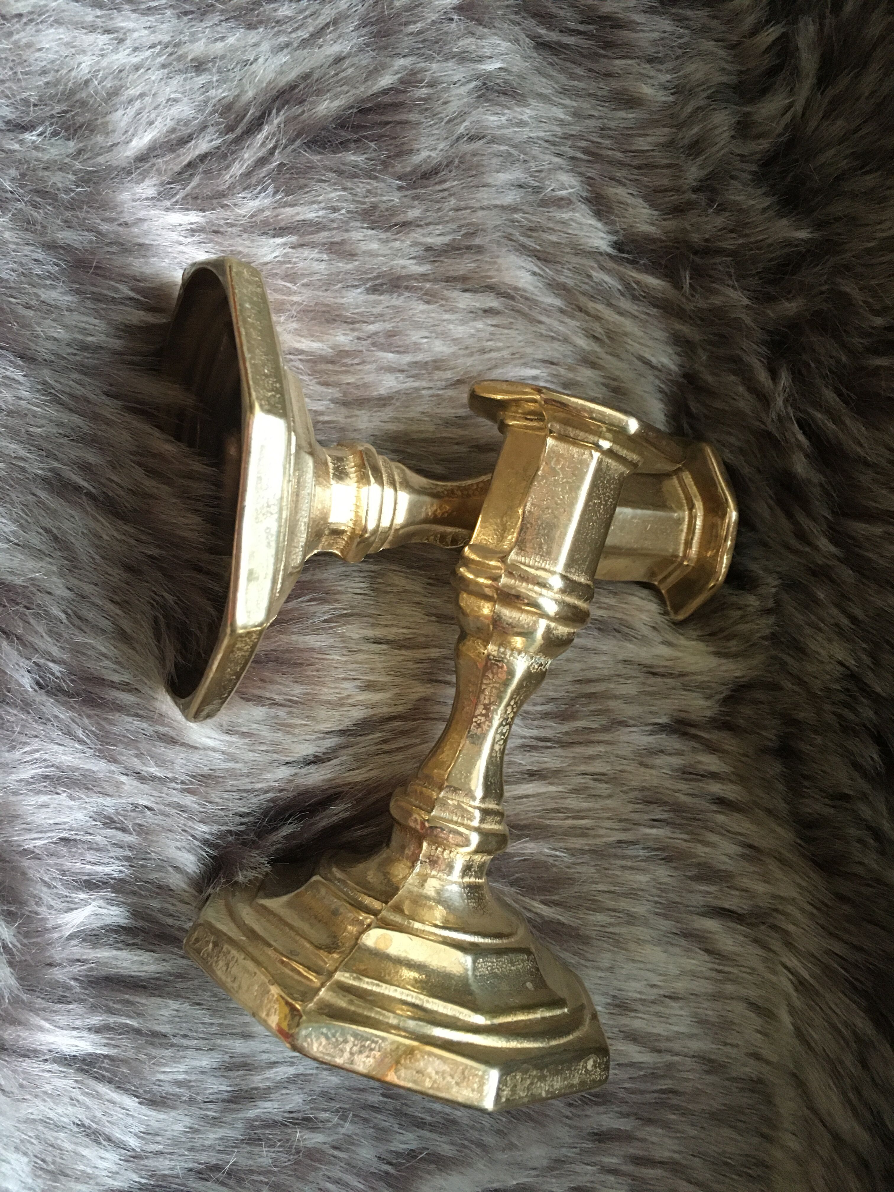 Golden brass candlesticks nijhof holland