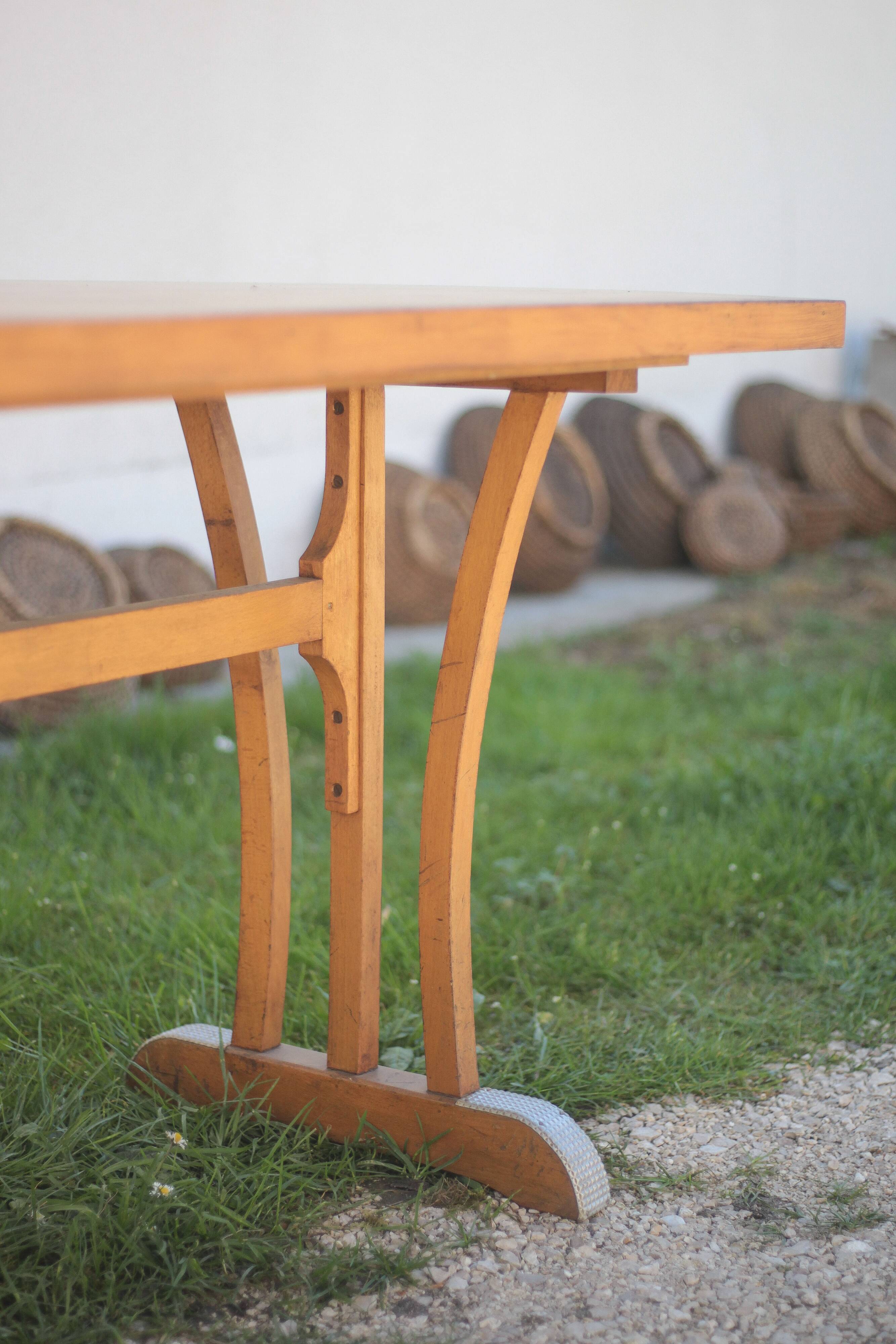 Table bois vintage, table bistrot Maison Guillaume a Bourges, table d'appoi