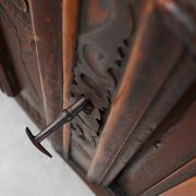 Rare French provincial carved cabinet or buffet with great patina, dated 18
