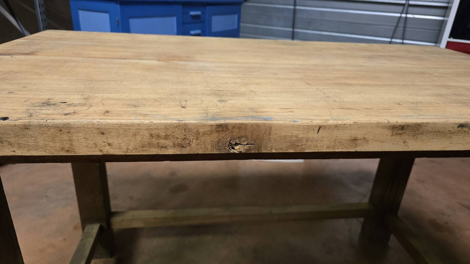 Old farmhouse table made of solid wood - Vintage work table