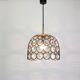 Iron and clear glass pendants by Limburg, Germany, 1960s.