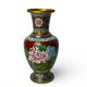 Chine, vase en cloisonné chrysanthèmes début XXème