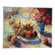 Still life with pears, oil on canvas signed