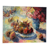 Nature morte aux poires, huile sur toile signé