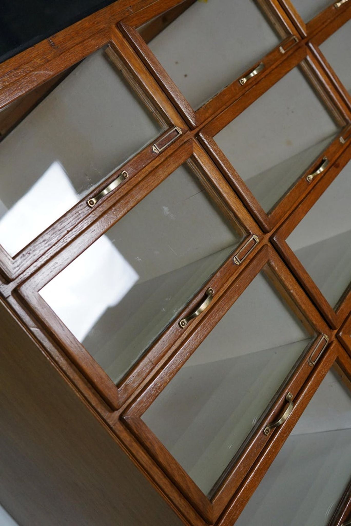 Vintage oak haberdashery shop furniture, Netherlands, 1930s