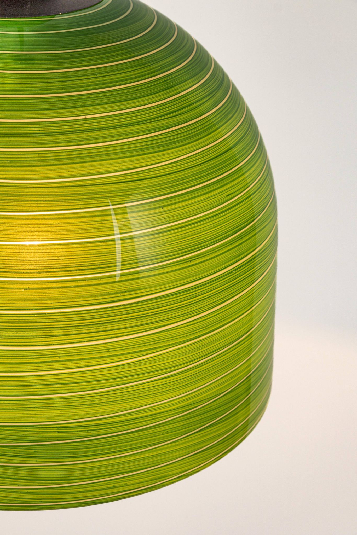 Green glass suspension by Peill Putzler, Germany, 1970