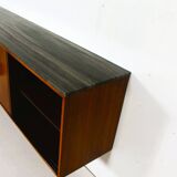 Suspended teak buffet from the 1970s.