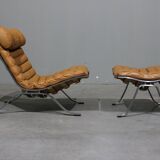 Lounge Chair and Ottoman from Arne Norell Ab, 1960s