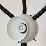 Space age lamp with 4 articulated spots, eyeball, sci-fi, 1970.
