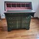 Vintage upcycled secretary in green and pink, original handles.