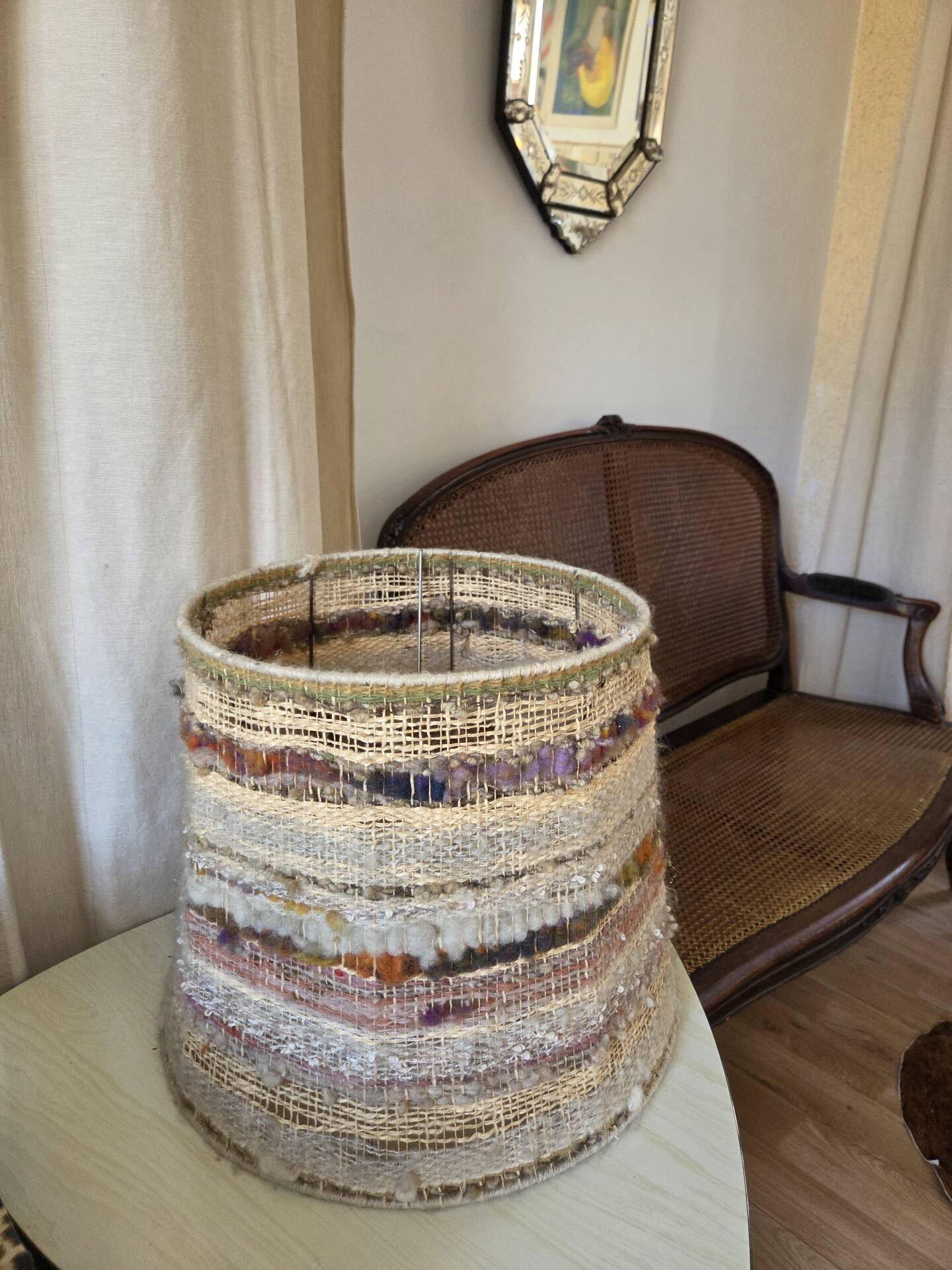Vintage wool lampshade