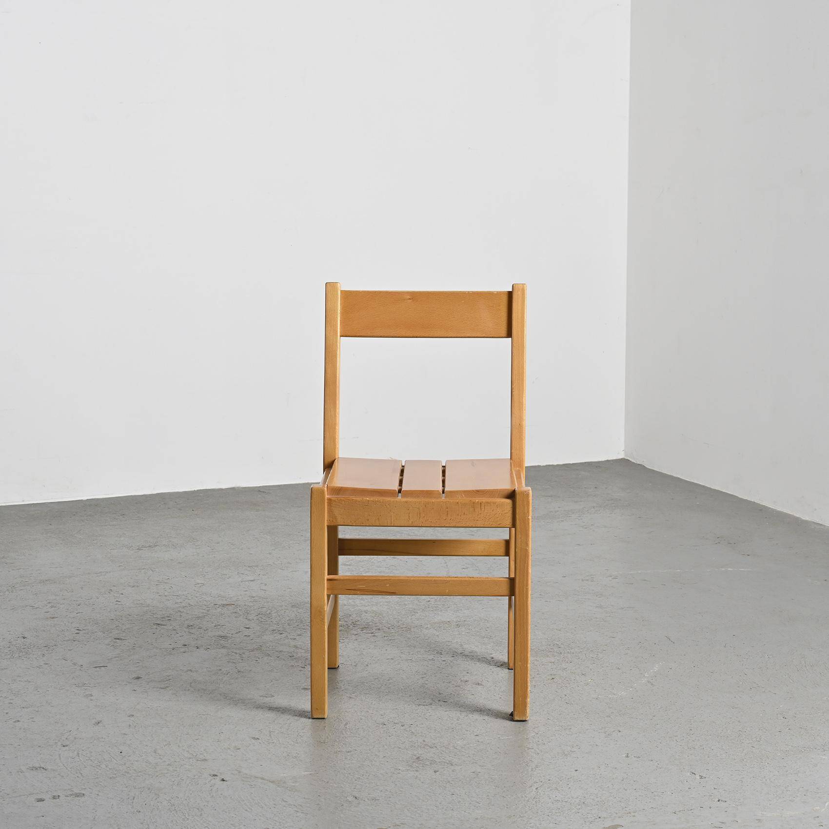 Solid pine chairs, La Cascade Residence, Les Arcs 1600, 1970