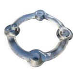 Pukeberg Scandinavian vintage glass candle holder from the 70s - large model