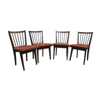 Set of chairs of dining room vintage tone 1960