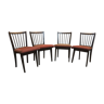 Set of chairs of dining room vintage tone 1960