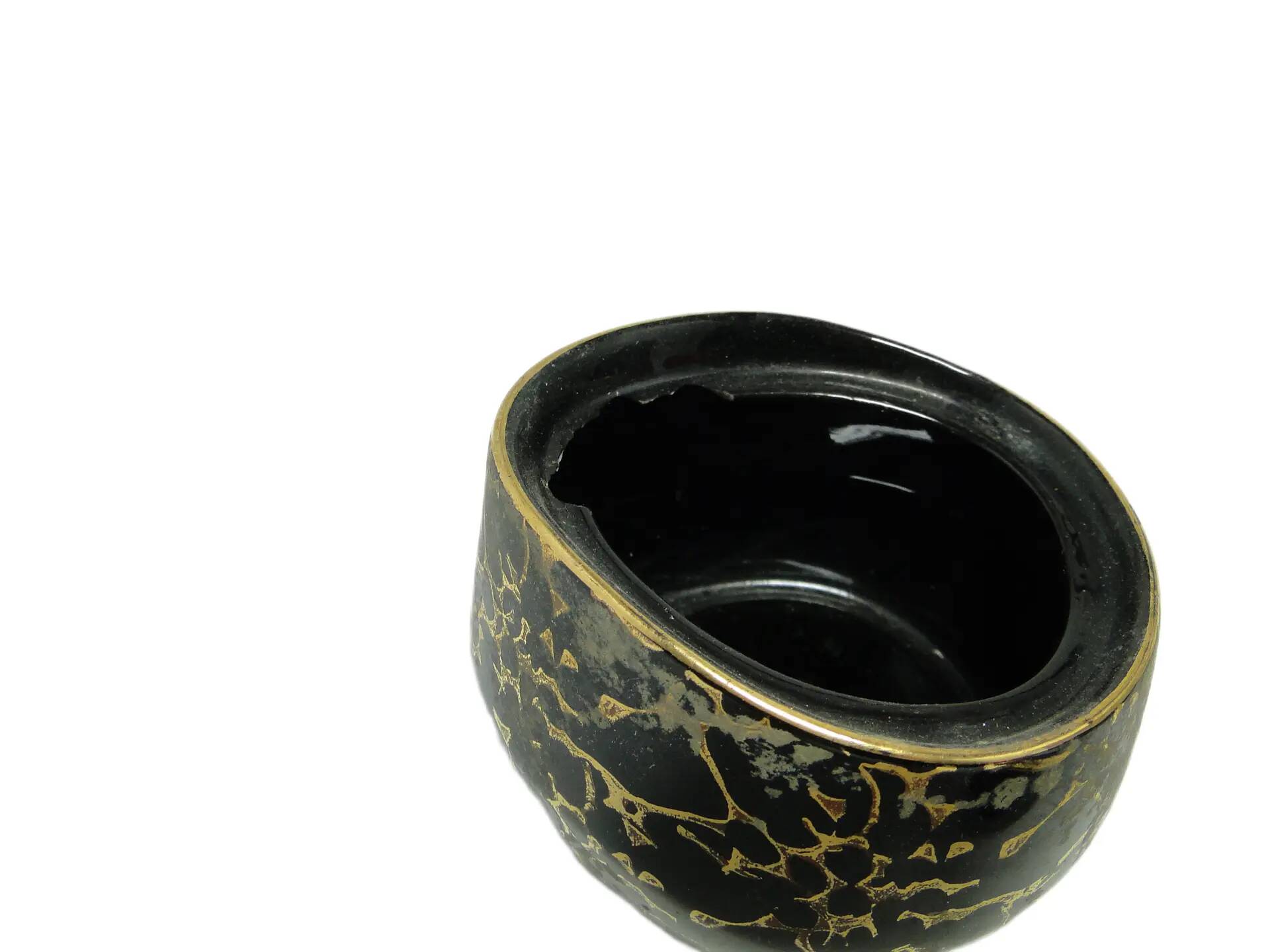 Iza sugar bowl, black porcelain, Chodzież, Poland, 1970s.