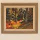 Original Mid Century Swedish Oil on Canvas – “Pine Forest” by Frans Be