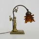 Table lamp, Art Nouveau style, female figure with removable head