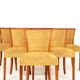 Vintage dining chairs art deco geometric jacquard set of 6