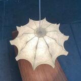 German suspended lamp Cocoon modern mid-century by Friedel Wauer for Goldkant Leuchten, 1960s