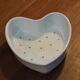 Old white porcelain heart mold (faisselle or Neufchatel)