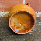 Vintage Beige Ceramic Handled Vase from the 1970s